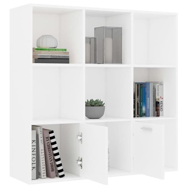 vidaXL bogreol hvid 98 x 30 x 98 cm spånplade