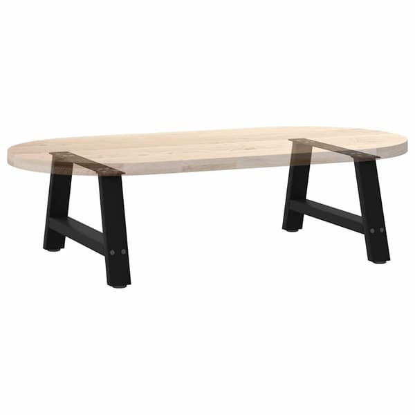 vidaXL sofabordsben, 2 stk., sort, 70x(30-31) cm, stål