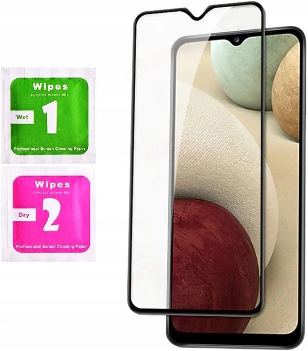 Härdat glas för Samsung Galaxy A12 / M12 med helskärmstäckning, 5D-glas