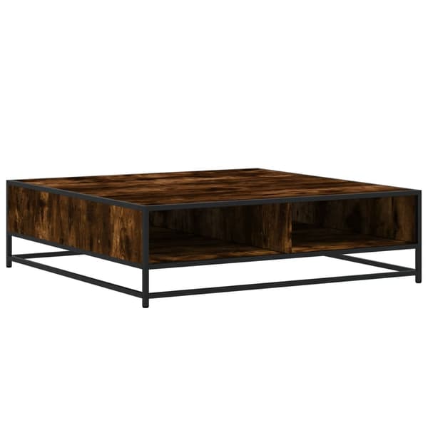 vidaXL sofabord røget eg 100x100x30 cm