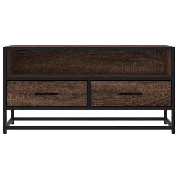 vidaXL TV-bord brunt egetræ 80x34,5x40 cm