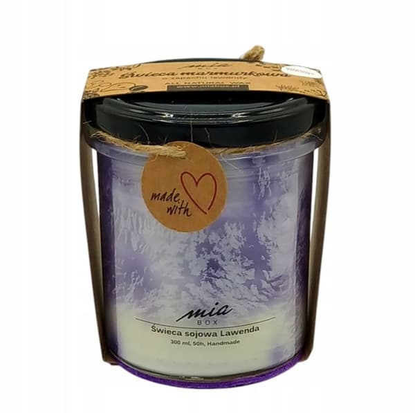 Marmorerat sojaljus Lavendel 240g