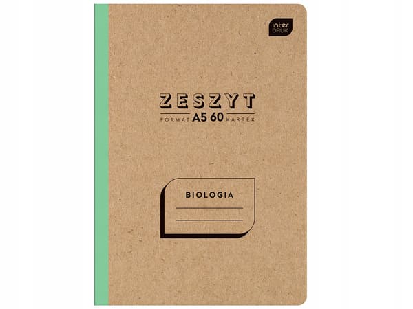 Interdruk A5 notesbog, 60 ark, gitter, biologi, til biologi