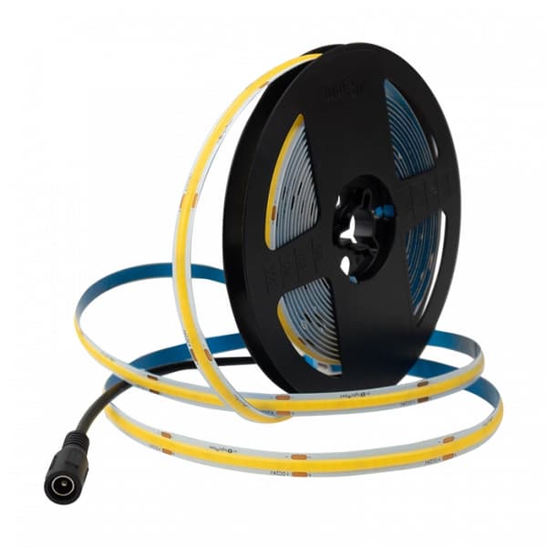 COB LED-strimmel med RF-controller, 24V strømforsyning, neutral hvid 4000K, IP20, 5m