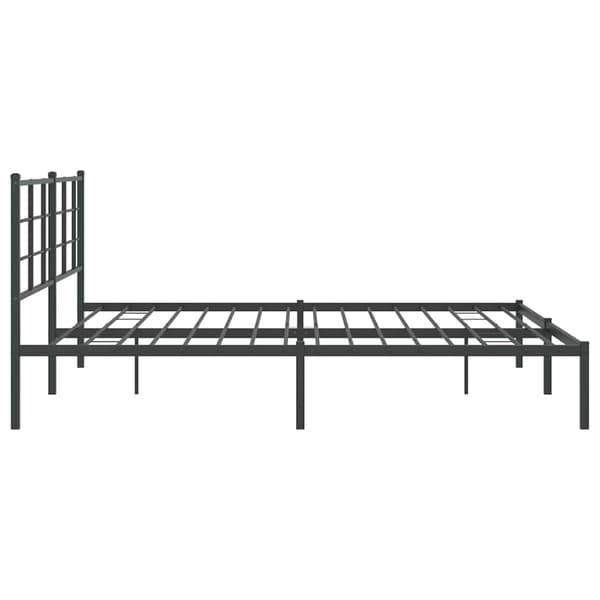 vidaXL metalsengestel med hovedgærde sort 183x213 cm