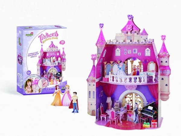 3D-puslespil Prinsesse fødselsdagsfest