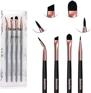 Ögonmakeupborstar set 4 st tunna fibrer