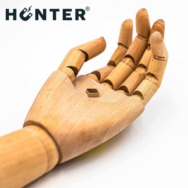 NEODYMMAGNET 10x10x4 mm STARK PLÅT Stång, Rektangulär, HUNTER