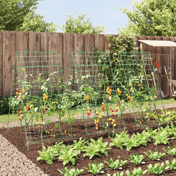 vidaXL haveespalier til klatreplanter, form A, 3 stk., stål