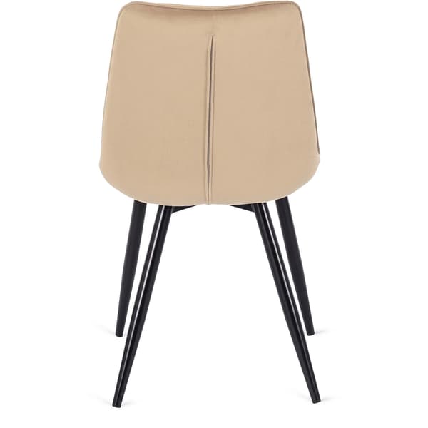 RIO Beige Velour Moderne Loft Spisebordsstol med Polstring