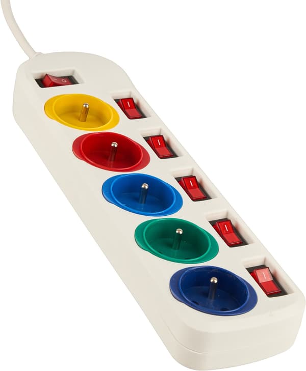 Forlængerledning 3m 5 stikkontakter KD4001