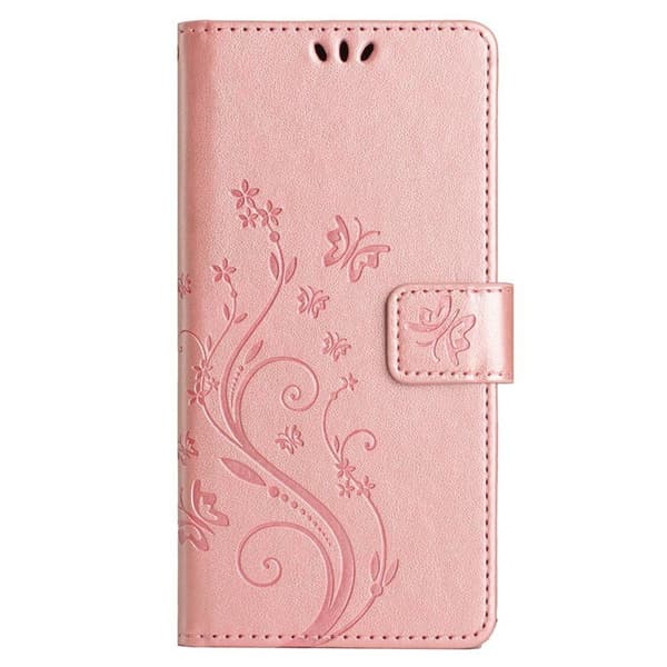 Flipfodral till Samsung Galaxy A55 5G, Butterfly, roséguld