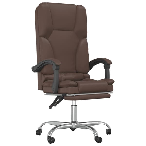 vidaXL Massagestol brun konstläder
