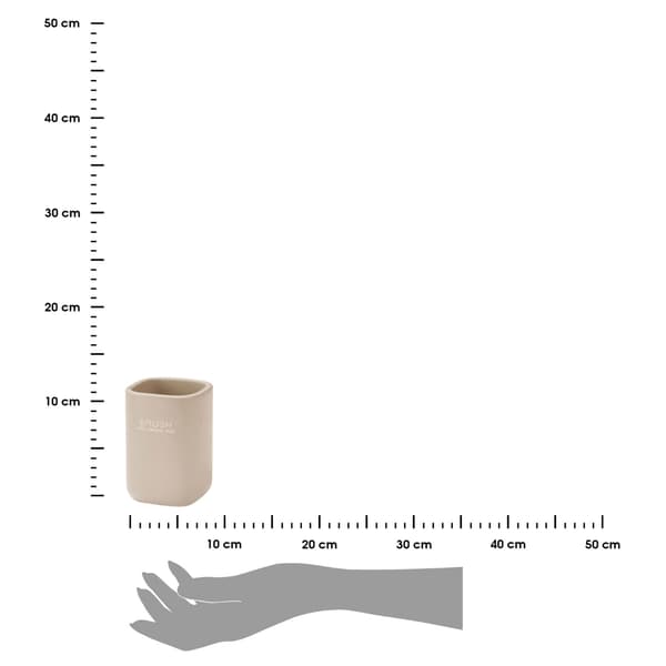 LISO beige badeværelseskrus