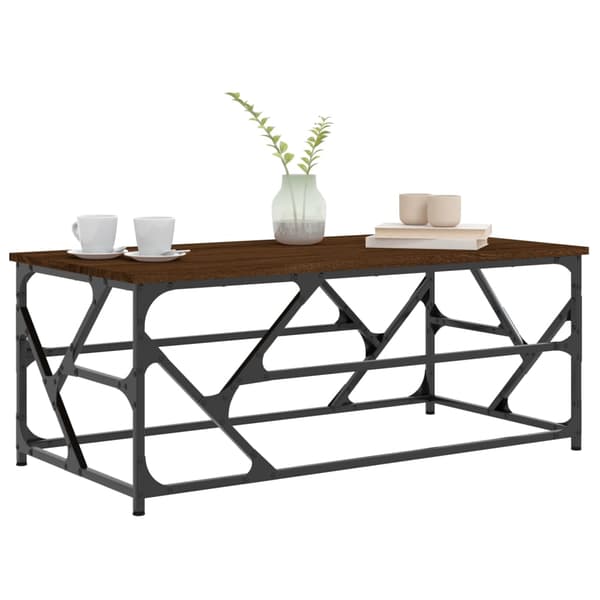 vidaXL sofabord brunt egetræ 100x50x40 cm