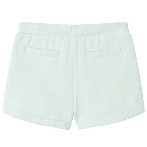 Børneshorts med snøre, lys mintmeleret, 116
