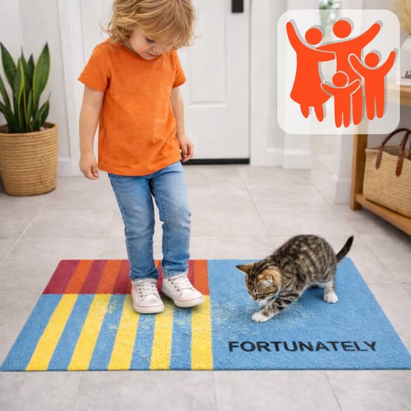 [pakke] Dørmåtte 60x90cm Moderne Vinyl Loop Måtte D28866