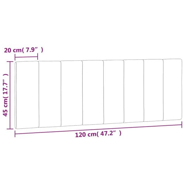 vidaXL Sängynpäädyn tyyny vaaleanharmaa 120 cm sametti