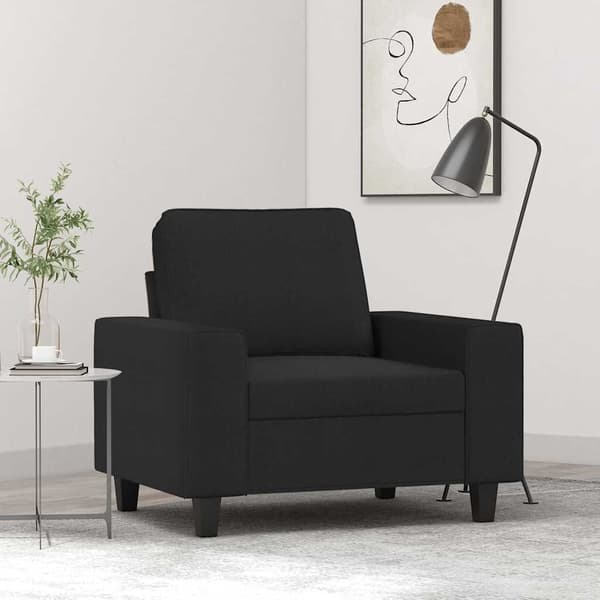 vidaXL lænestol, sort, 60 cm, stofbetræk