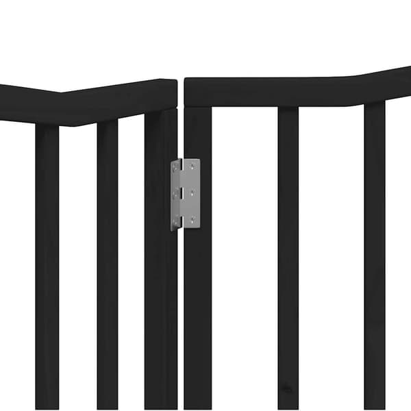 vidaXL foldbar hundegitter, 2 paneler, sort, 160 cm