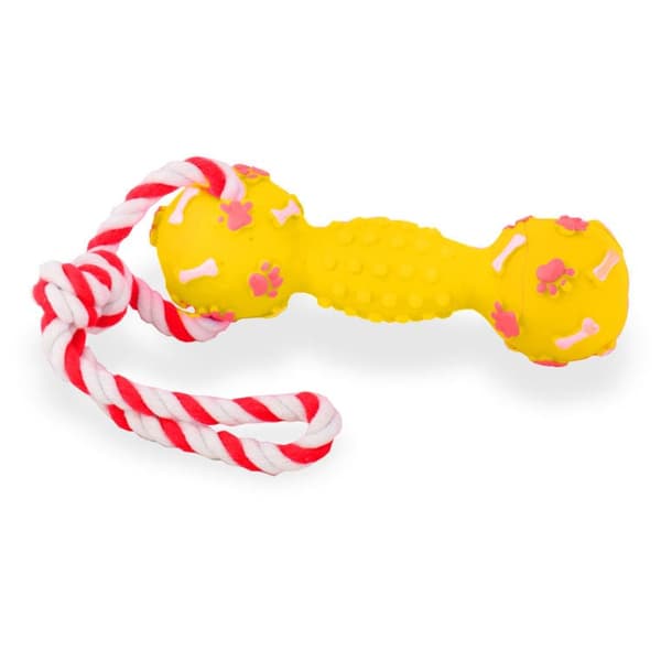 Squeaky Dog Chew on a Repeat gul - holdbar og sikker