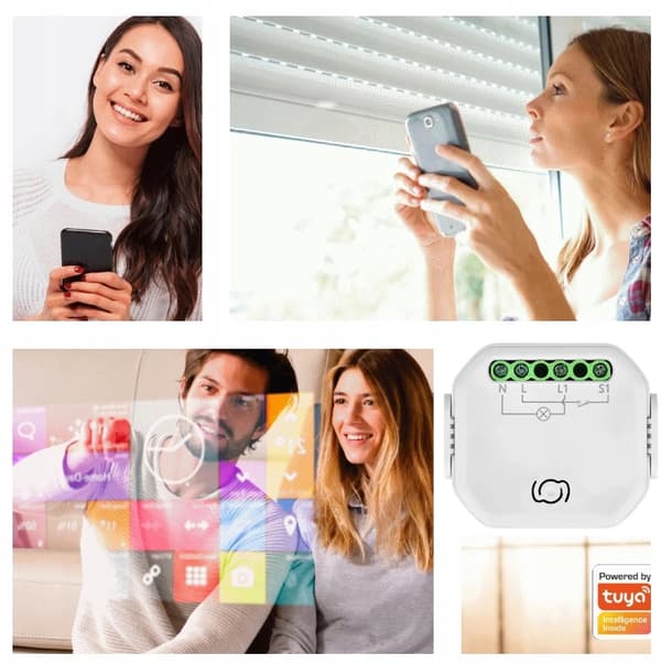 Intelligent controller 1-kanals relæ til Tuya Wi-Fi-skinneboks