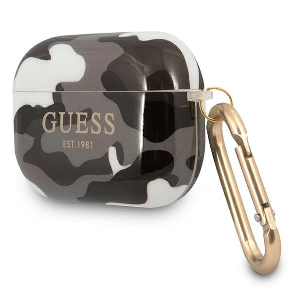Guess Camo Collection-etui til AirPods Pro, sort