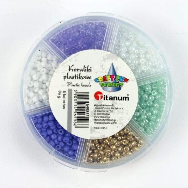 Plastikperler 3mm 6 farver