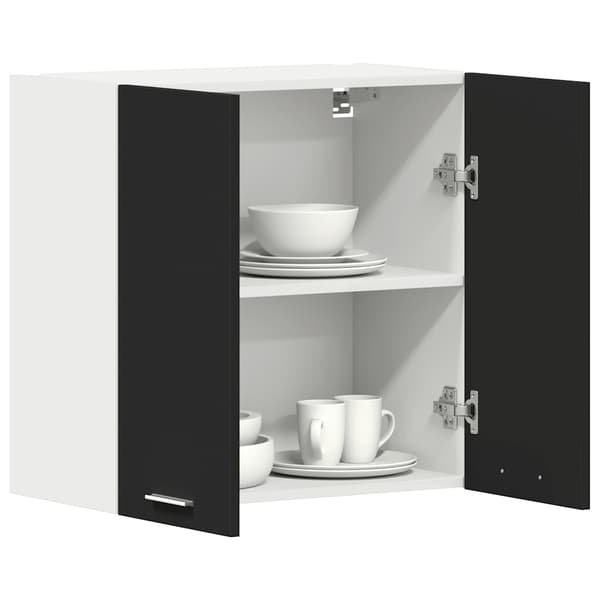 vidaXL vægskab sort 60x31x60 cm spånplade
