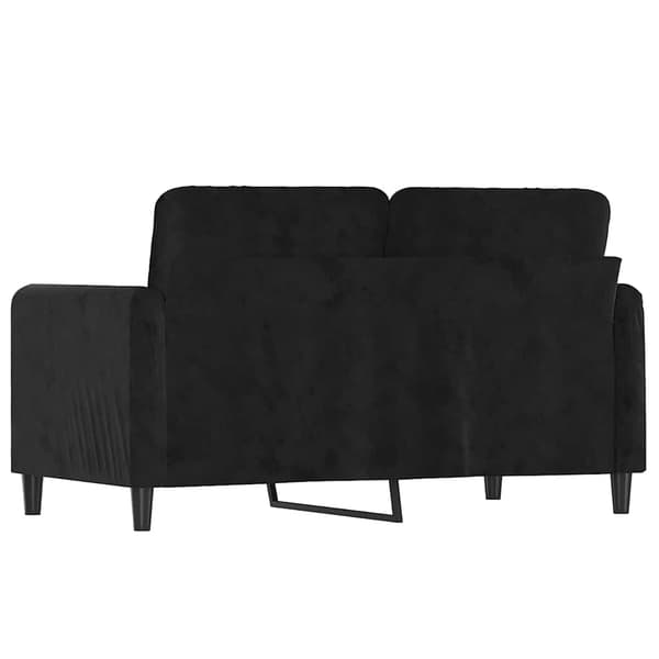 vidaXL 2-sitssoffa, svart, 120 cm, klädd i sammet