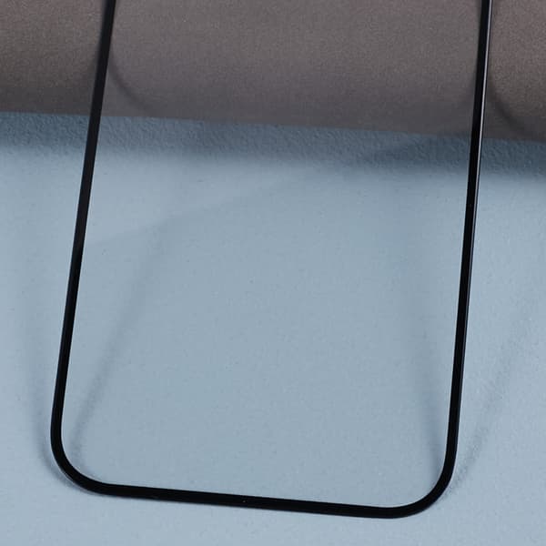 3D-härdat glas för iPhone 15 Plus, med högtalarskydd, svart