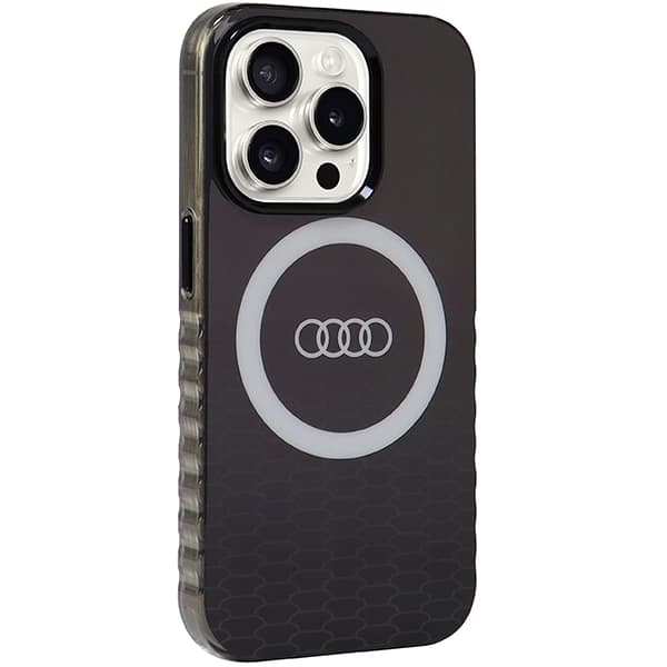 Audi IML MagSafe-etui med stort logo til iPhone 15 Pro, sort