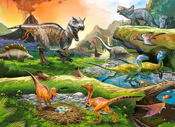 Pussel 100 B-111084 Dinosauriernas värld