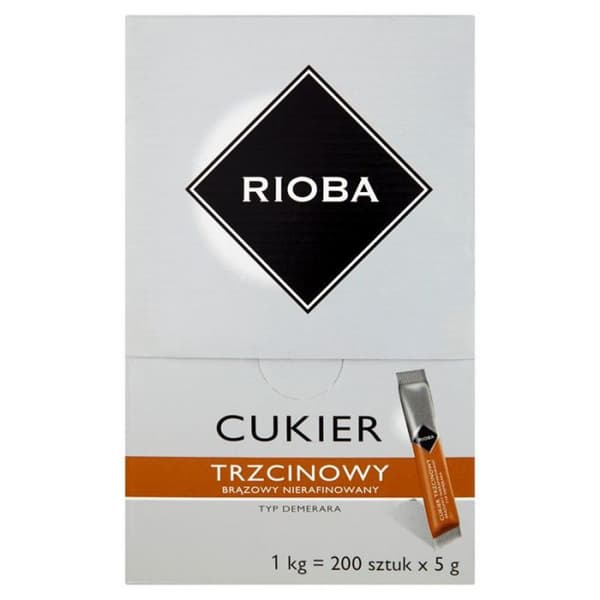 Rioba oraffinerat rörsocker i påsar 200x5g