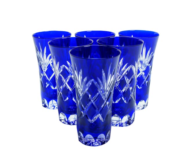 UZO Koboltkristallglas 75 ml Ananas