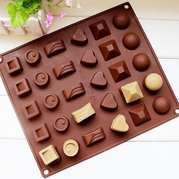 Silikoneforme til chokolade, marmelade og gelé, 6 designs