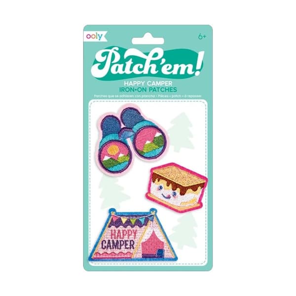 Patch Em Strygeoverføringer - Happy Camping