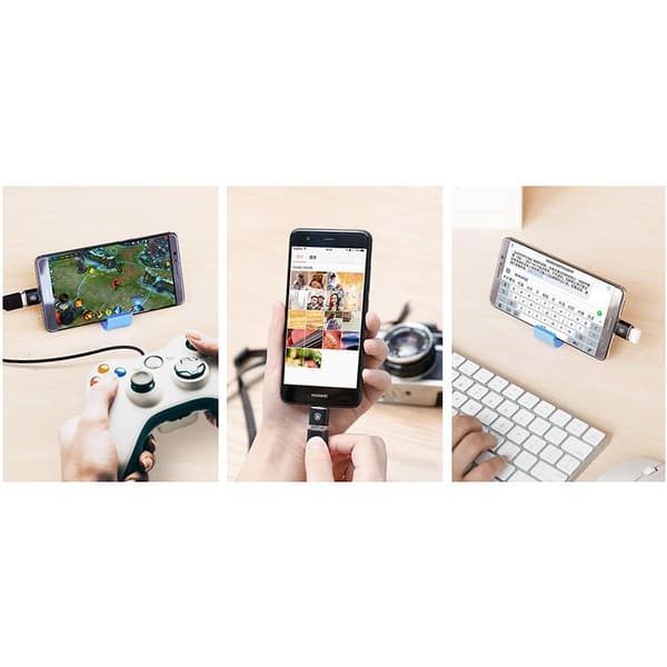 USB till USB-C OTG-adapter – svart