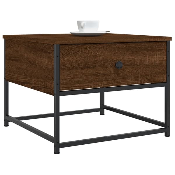 vidaXL sofabord brunt egetræ 51x51x40 cm