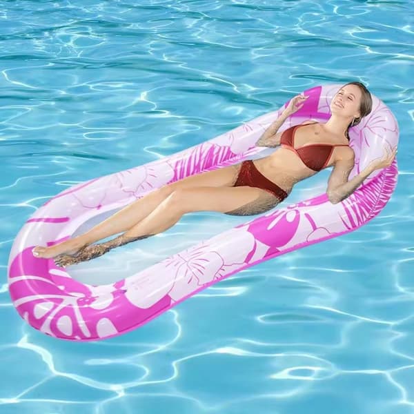 Oppustelig vandstol med net til svømning