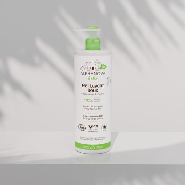 Alphanova Bebe Bio 2-in-1 hellävarainen vauvan pesugeeli, 400ml