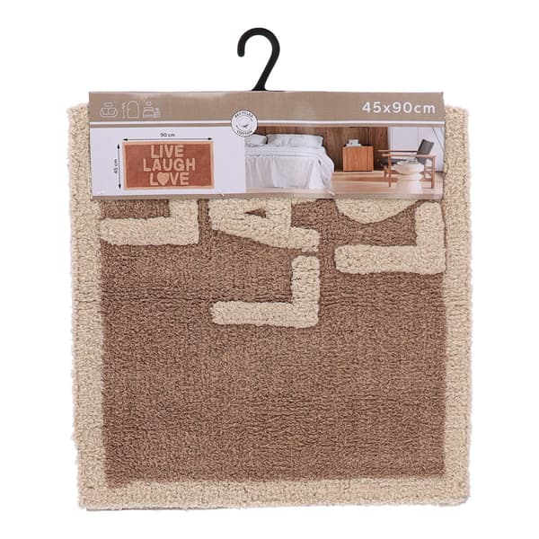 Bomuldstæppe 45x90 cm taupe Chiara
