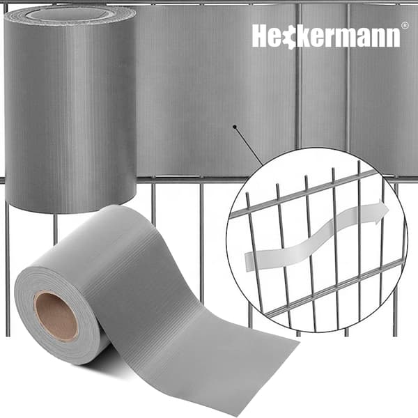 Heckermann Hegnstape 19cm x 35m - Lysegrå