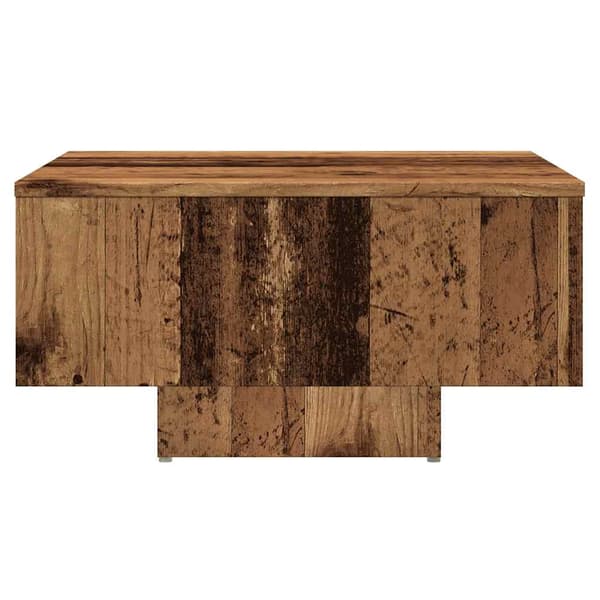 vidaXL sofabord, antik træ, 60x60x31,5 cm, spånplade