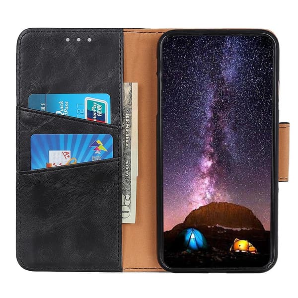Læderpung til Xiaomi Redmi Note 9 - Sort