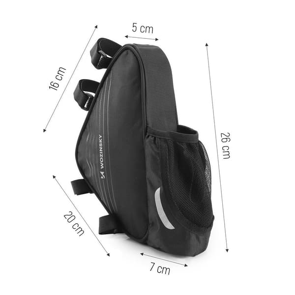 Cykeltaske under stel 1,5l sort