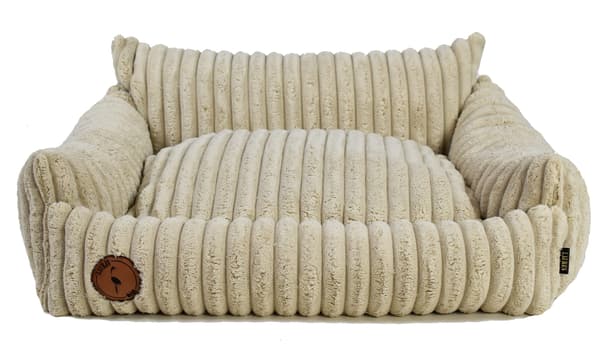 Blød seng beige stribet M - 80 cm x 70 cm