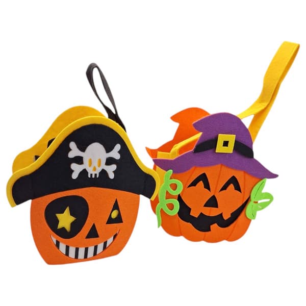 Halloween græskarformede slikposer 2 stk.