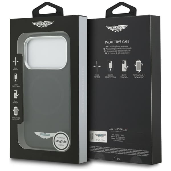 Aston Martin HC FW Logo MagSafe-etui til iPhone 17 Pro, sort