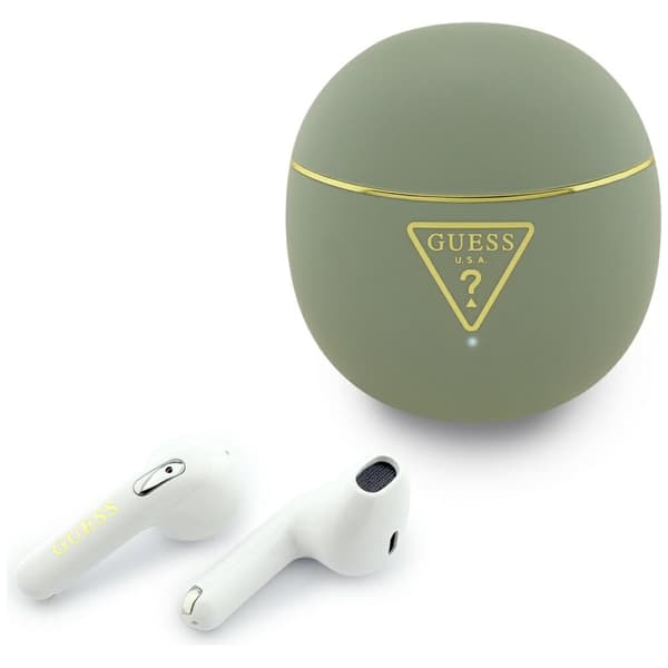 Guess Gold Line Triangle TWS Hörlurar Khaki